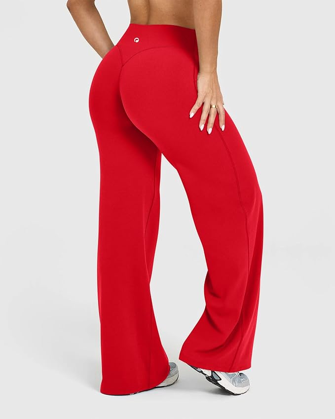 OQQ Yoga Pants Women High Waist Stretch Casual Soft Straight Leg Bottoms