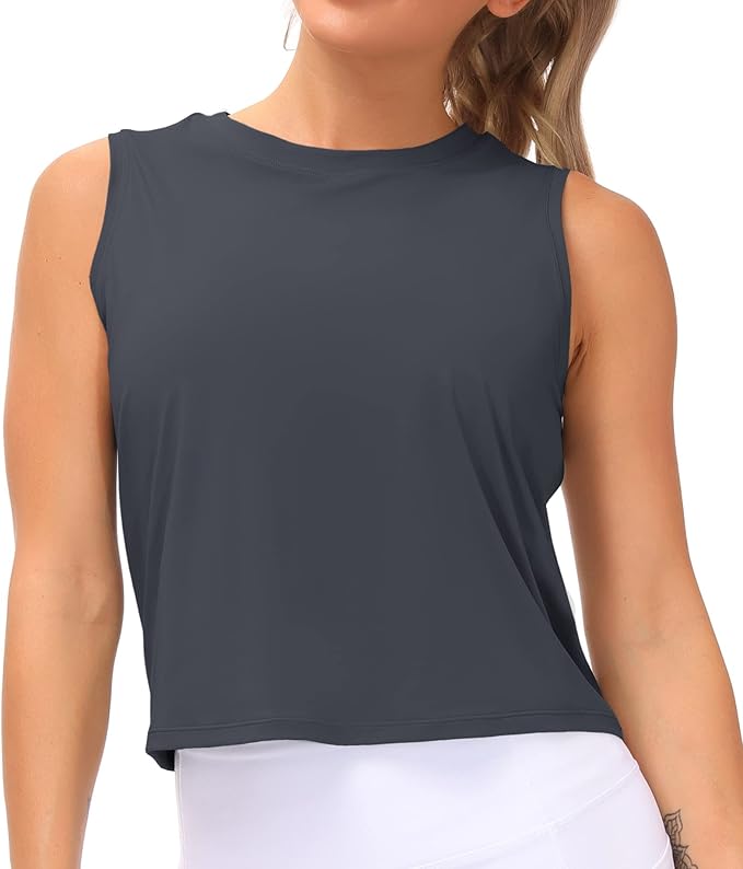 THE GYM PEOPLE Women's Workout Tops in Ice Silk Quick Dry Sleeveless