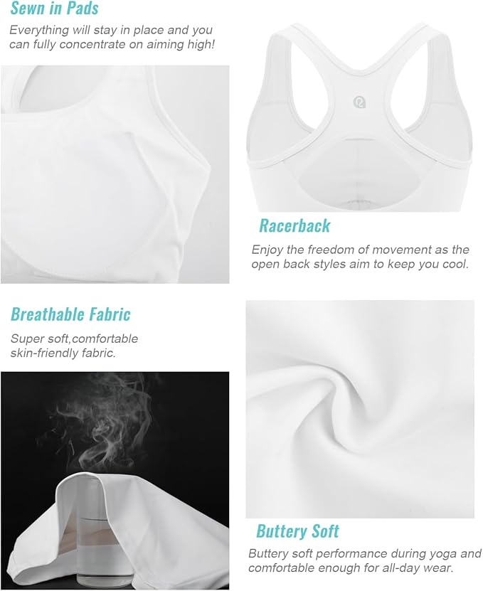 RUNNING GIRL Workout Tank Tops with Built in Bras for Women,Compression Shirt Strappy Back Athletic Yoga Tops