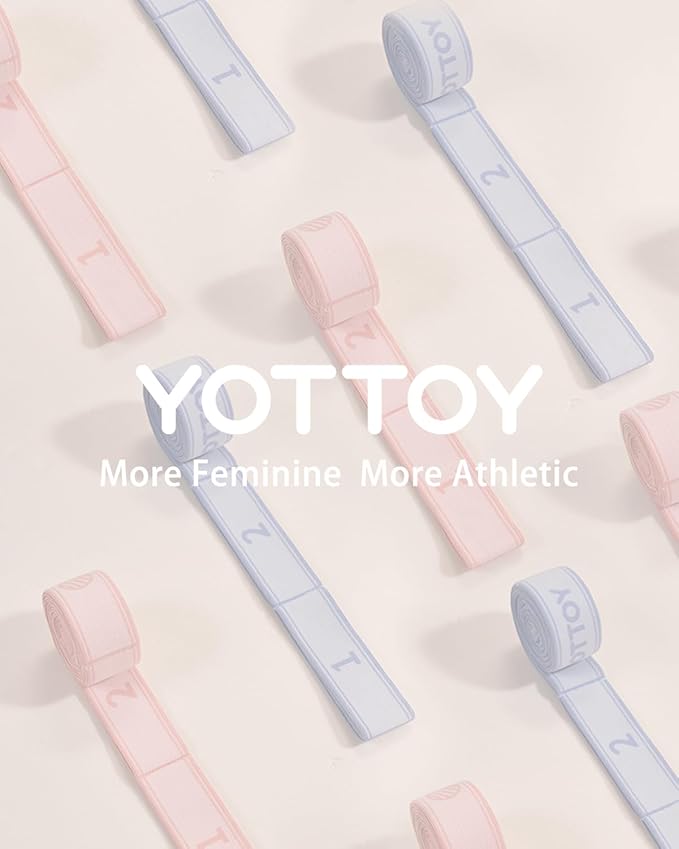 YOTTOY Yoga Strap and Resistance Bands-Exercise Elastic Bands for Working Out Women with 10 Loops-Perfect for Stretching and Physical Therapy