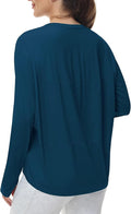 THE GYM PEOPLE Women's Long Sleeve Workout Shirts Back Loose Fit Running Tee Tops with Thumb Hole