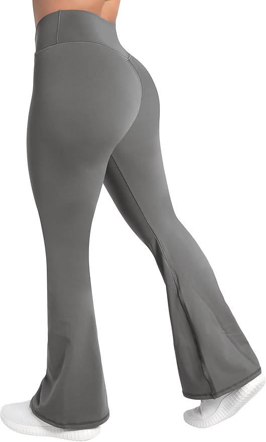 Sunzel Flare Leggings, Crossover Yoga Pants with Tummy Control, High-Waisted and Wide Leg