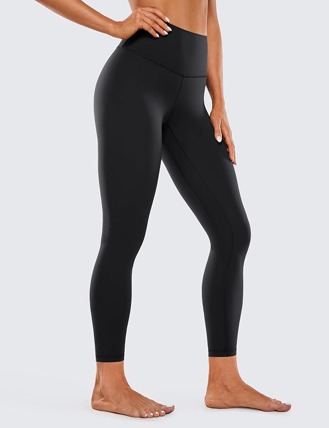 CRZ YOGA Brushed Naked Feeling Workout Leggings 25" - High Waisted Gym Compression Tummy Control Womens Yoga Pants