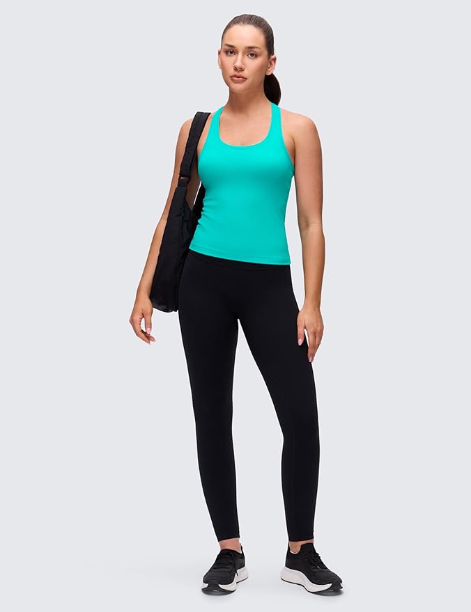 CRZ YOGA Butterluxe Racerback Tank Tops for Women - Yoga Workout Casual Gym Athletic Camisole Tight Sleeveless Shirts