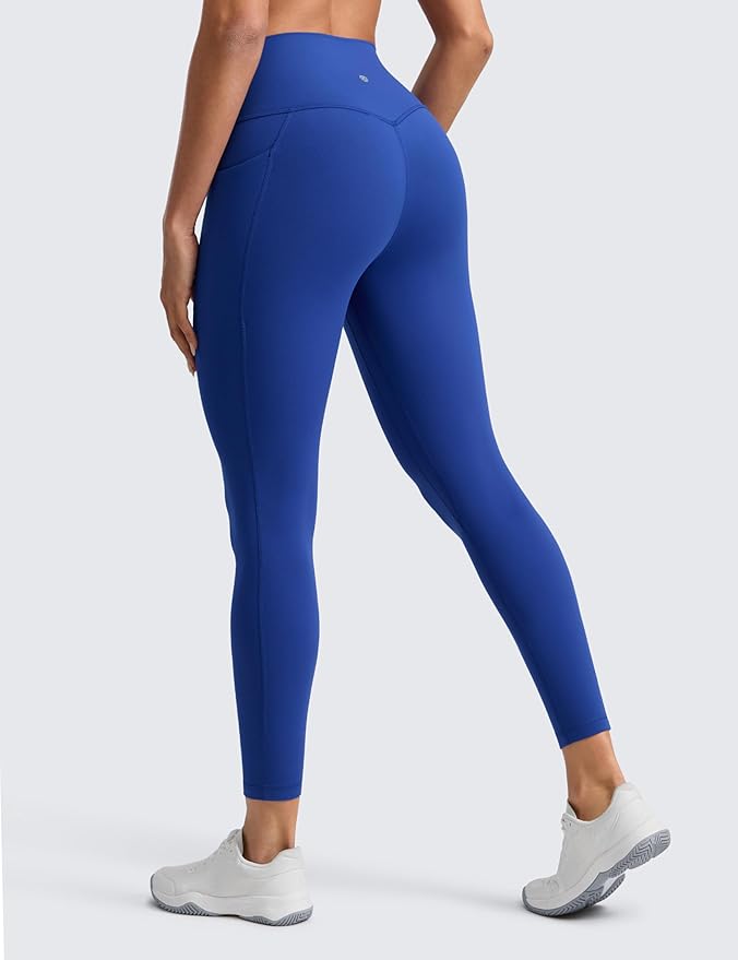 CRZ YOGA Butterlift Workout Leggings Pockets 25" - High Waist Pilates Athletic Gym Womens Yoga Pants Buttery Soft