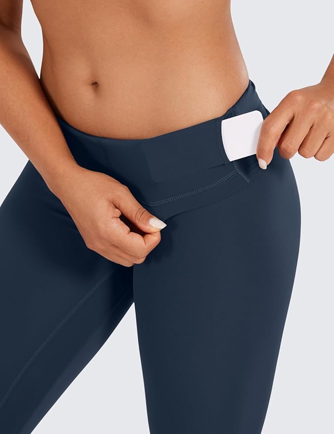 CRZ YOGA Naked Feeling Workout Leggings 25'' - High Waist Yoga Training Tight Womens Pants