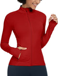 QUEENIEKE Womens Running Jackets Athletic Workout Scrub Jacket Track Full Zip Up Gym for Women Yoga Top
