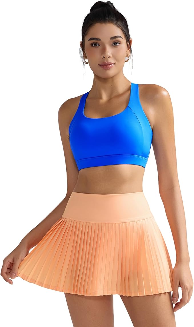 RUNNING GIRL Sports Bra for Women, Molded Cup High Impact Sports Bras for Women with Sewn in Pads