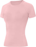 Runhit Compression Shirt Women Short Sleeve Workout Tops Athletic Gym Moisture Wicking T-Shirt Running Yoga Base Layer