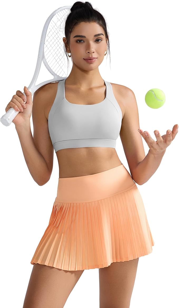 RUNNING GIRL Sports Bra for Women, Molded Cup High Impact Sports Bras for Women with Sewn in Pads