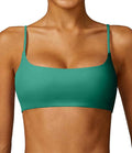 Comper Women's Sports Bra with Thin Straps Stretchy Wirefree Workout Bras Lightweight Workouts Bralette with Removable Pads