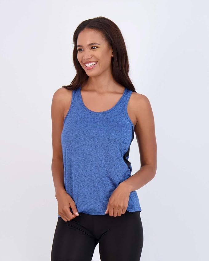 Real Essentials 5 Pack: Women's Racerback Tank Top Dry-Fit Athletic Performance Yoga Activewear (Available in Plus Size)
