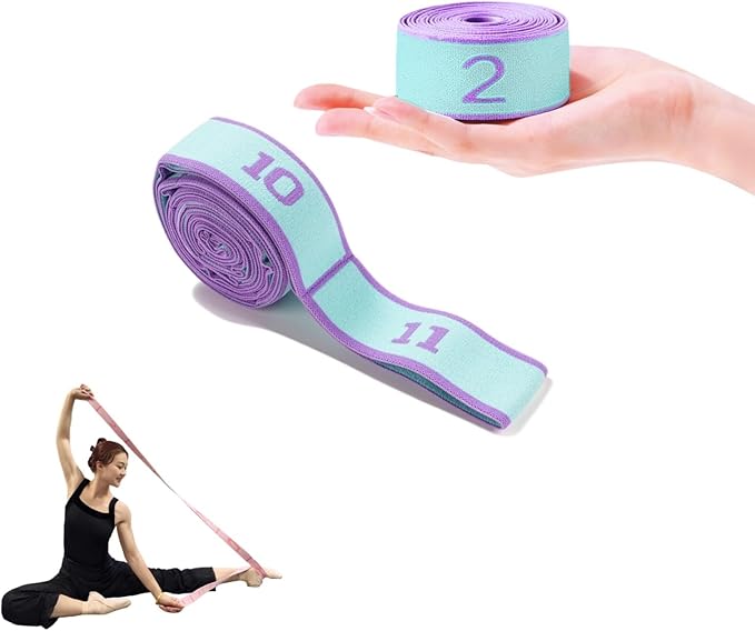 Multi-Loop Stretch Band - Yoga, Pilates, Ballet, and Physical Therapy Stretching Strap for Flexibility, Leg Stretching, and Exercise - Durable Stretching Equipment for Dance and Fitness