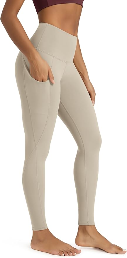 ODODOS Women's High Waisted Yoga Leggings with Pockets, Tummy Control Non See Through Workout Athletic Running Yoga Pants
