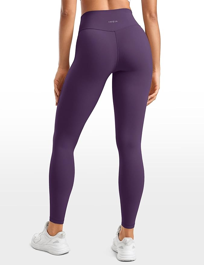 INGIA Womens High Waisted No Front Seam Lounge Yoga Legging 25" Workout Tummy Control Gym Yoga Pants