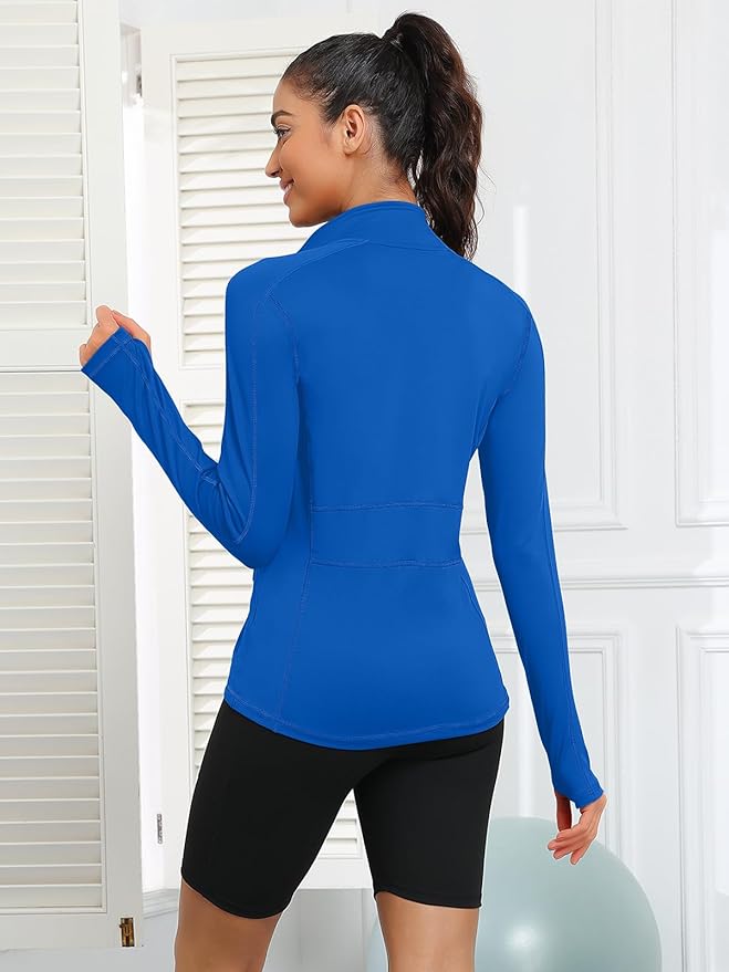 VUTRU Women's Workout Yoga Jacket Full Zip Running Athletic Track Jacket