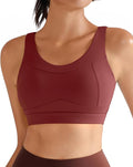 RUNNING GIRL High Impact Sports Bras for Women,Racerback Running Bra Workout Crop Tank Tops Longline Sports Bra Push up