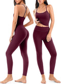 Matching Workout Sets for Women,Breathable Sport Bras & Seamless Leggings,2 Piece ActiveWear Outfits for Pilates/Gym/Athletic