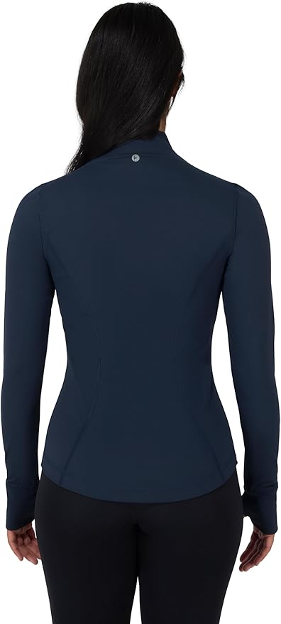 90 Degree By Reflex Full Zip Running Track Jacket Lightweight Athletic Slim Fit Jacket with Thumbholes