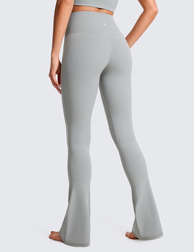 CRZ YOGA Butterluxe Mini Flared Leggings 30"/31.5"/33'' - High Waist Bootcut Casual Lounge Women Yoga Pants with Pocket