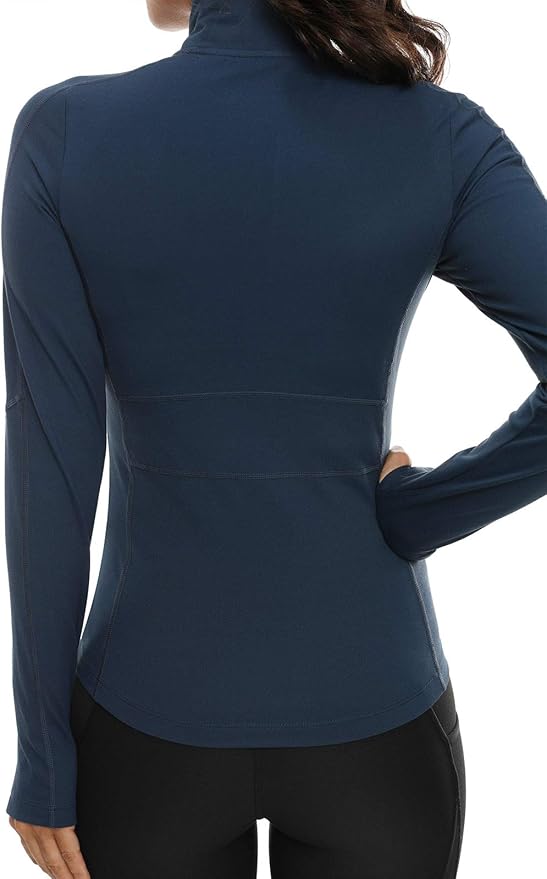 VUTRU Women's Workout Yoga Jacket Full Zip Running Athletic Track Jacket