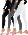 3 Pack Leggings for Women-No See-Through High Waisted Tummy Control Yoga Pants Workout Running Legging