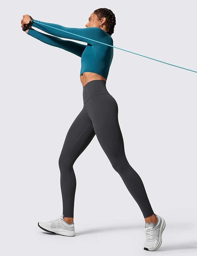 CRZ YOGA Butterlift Workout Leggings 28" - High Waisted Pilates Gym Athletic Womens Yoga Pants Buttery Soft