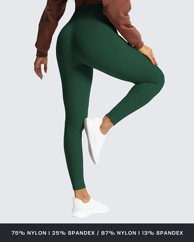 Aoxjox High Waisted Workout Leggings for Women Trinity Yoga Pants 26.5"