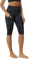 ODODOS Women's High Waisted Yoga Capris with Pockets, Tummy Control Non See Through Workout Athletic Running Capri Leggings