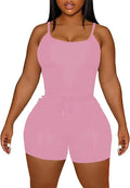 HBQ Women 2 Piece Outfits Sleeveless Tank Tops Biker Short Workout Jogger Sets Summer