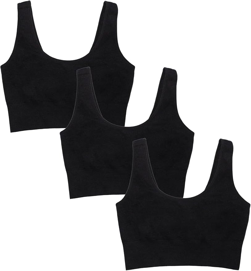 Fruit of the Loom Women's 3-Pack Seamless Full-Coverage Back Smoothing Wireless Bra