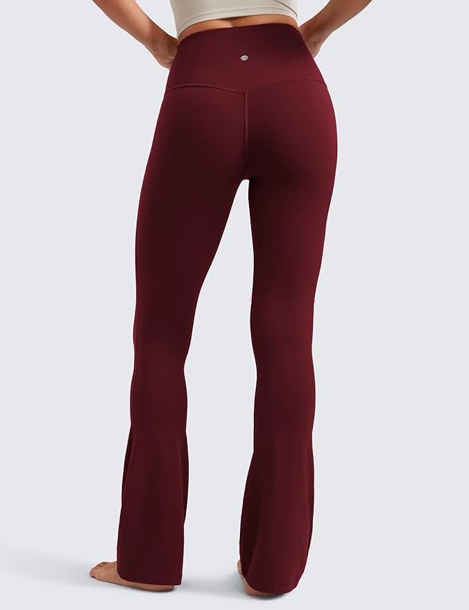 CRZ YOGA Butterluxe Mini Flared Leggings 30"/31.5"/33'' - High Waist Bootcut Casual Lounge Women Yoga Pants with Pocket
