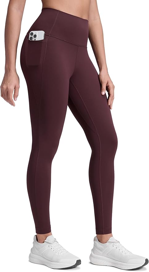 CRZ YOGA Butterluxe Workout Leggings Pockets 28'' - High Waisted Gym Womens Yoga Pants Running Buttery Soft