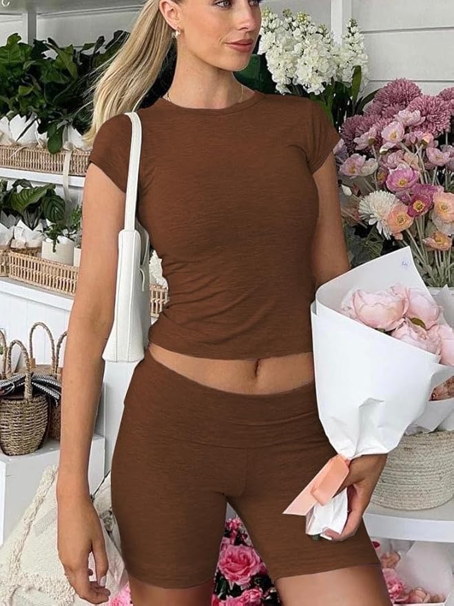 Nimsruc Two Piece Lounge Sets For Women short sets