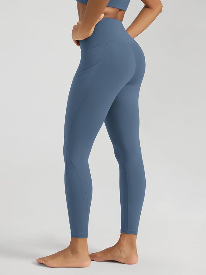 ODODOS Women's High Waisted Yoga Leggings with Pockets, Tummy Control Non See Through Workout Athletic Running Yoga Pants