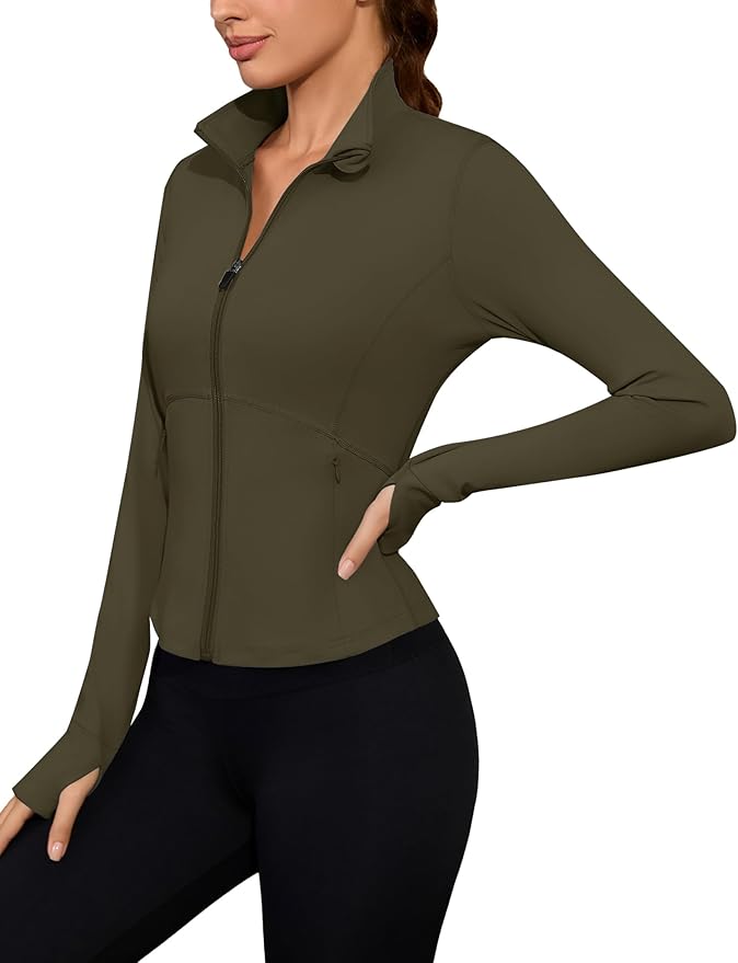 Avoogue Women Lightweight Active Jacket Full Zip Workout Running Yoga Athletic Outerwear with Pockets