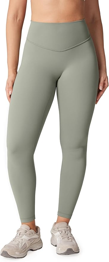 UNISSU Hugcurve No Front Seam High Waisted Workout Leggings for Women Buttery Soft Yoga Pants Gym Athletic Tights - 25''