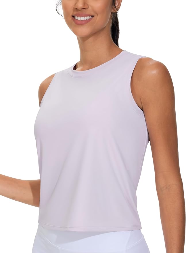 Dragon Fit Womens Ice Silk Workout Tank Tops Sleeveless Cropped Yoga Shirt for Running Gym Summer