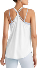 G4Free Workout Athletic Tank Tops for Women Racerback Lightweight Gym Pilates Y-Back Loose Fit Running Tanks Top