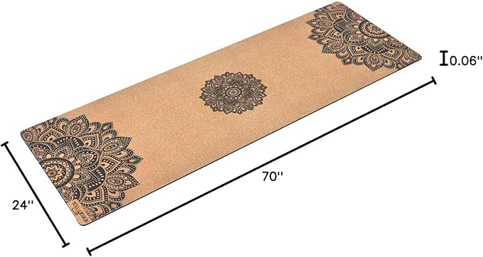 YOGA DESIGN LAB | The Cork Yoga Mat | Eco Luxury | Ideal for Hot Yoga, Power, Bikram, Ashtanga, Sweaty Workouts | Studio Quality | Includes Carrying Strap!