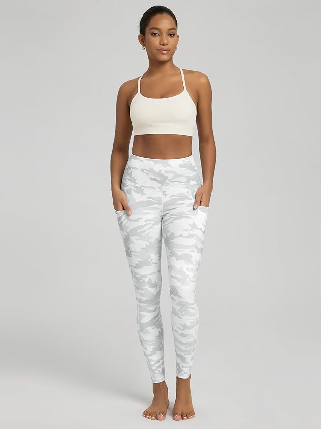 ODODOS Women's High Waisted Yoga Leggings with Pockets, Tummy Control Non See Through Workout Athletic Running Yoga Pants