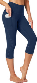 Heathyoga Capri Leggings for Women High Waisted Capri Leggings with Pockets for Women Tummy Control Yoga Pants Women