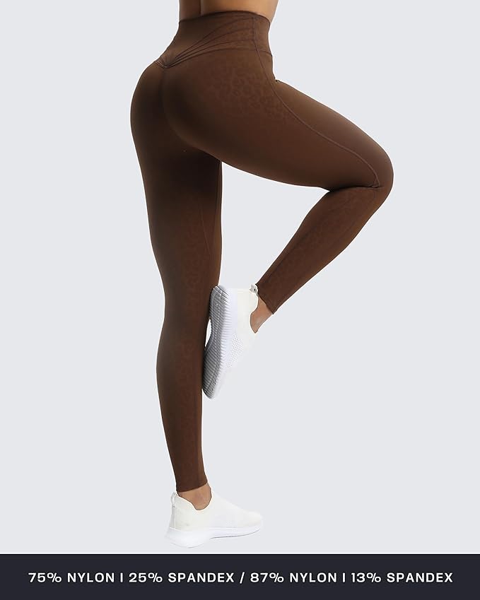 Aoxjox High Waisted Workout Leggings for Women Trinity Yoga Pants 26.5"