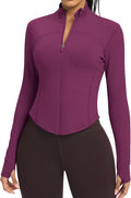 Women BBL Jacket Full Zip UP Workout Athletic Cropped Jacket wIth Thumb Holes Running Yoga Sportswear