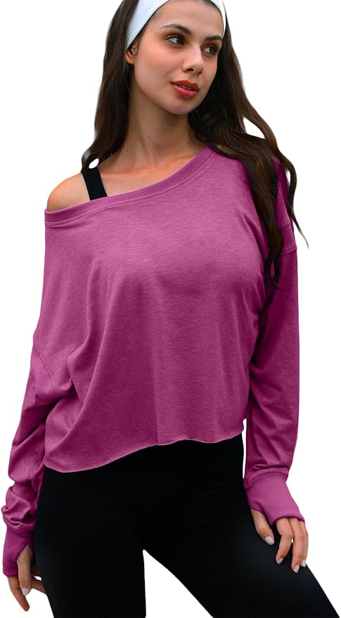 UNIANKIYA Open Back Workout Tops for Women Long Sleeve Cropped Athletic Clothes Gym Running Yoga Low Impact Sports T Shirts