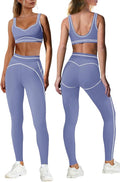Nirovien Womens 2 Piece Workout Sets Athletic Yoga Sets Pilates Gym Outfits Butt Lifting Leggings and Sports Bra