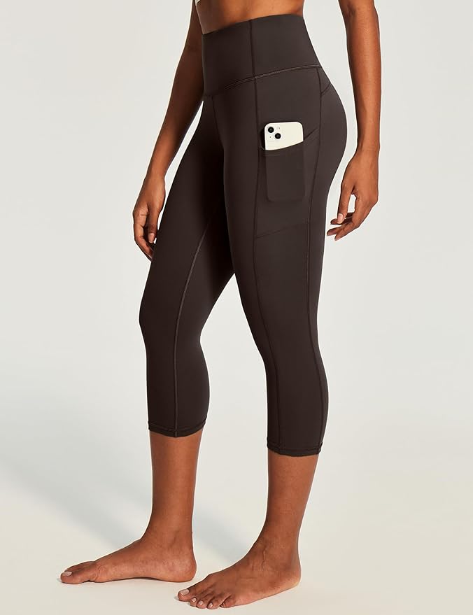 Ewedoos Capri Leggings for Women High Waisted Yoga Pants with Pockets for Women Tummy Control Workout Leggings Yoga Capris