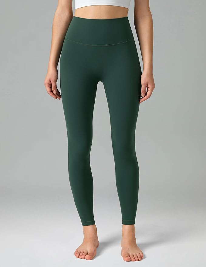 Colorfulkoala Dreamlux No Front Seam Leggings for Women 25"/28" Inseam, High Waisted Buttery Soft Yoga Pants