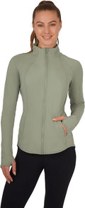 Yogalicious Womens Ultra Soft Lightweight Full Zip Yoga Jacket with Pockets