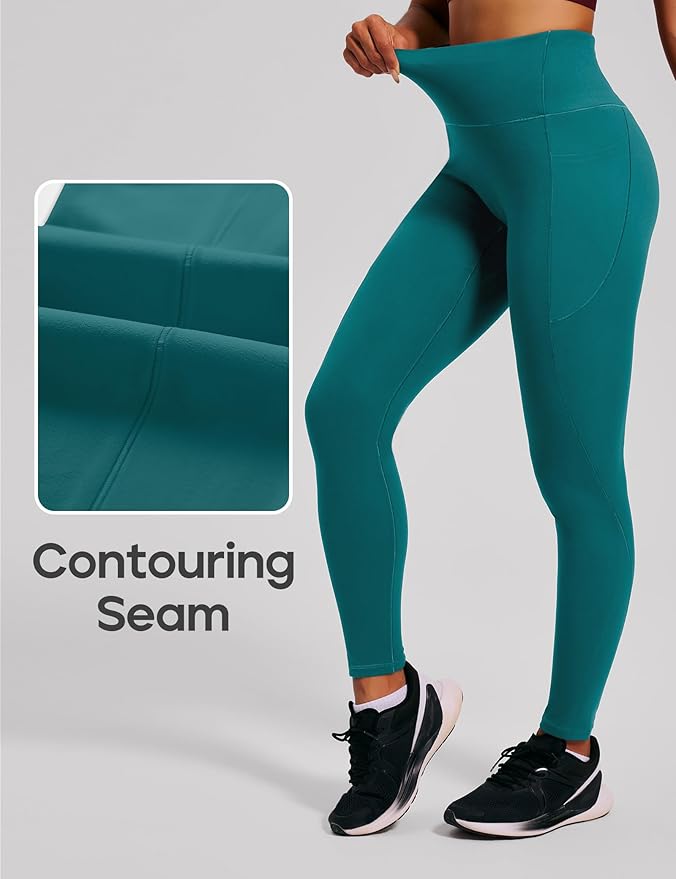 Heathyoga Scrunch Butt Lifting Leggings with Pockets for Women Tummy Control Compression Leggings No Front Seam Yoga Pants